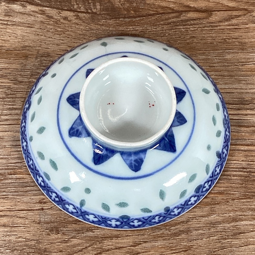Vintage Porcelain Rice Grain Ware Facing Dragon Bowl - Picture 6 of 9